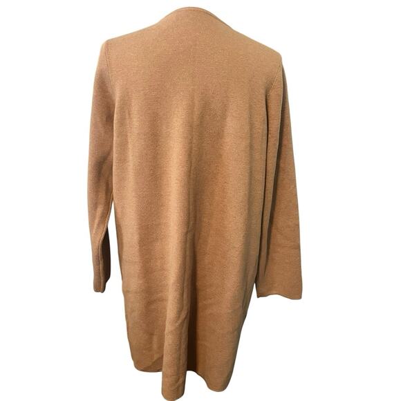 J Crew Juliette Collarless Sweater Blazer •XL•Jacket Cardigan Khaki J6339 Camel - Picture 5 of 10